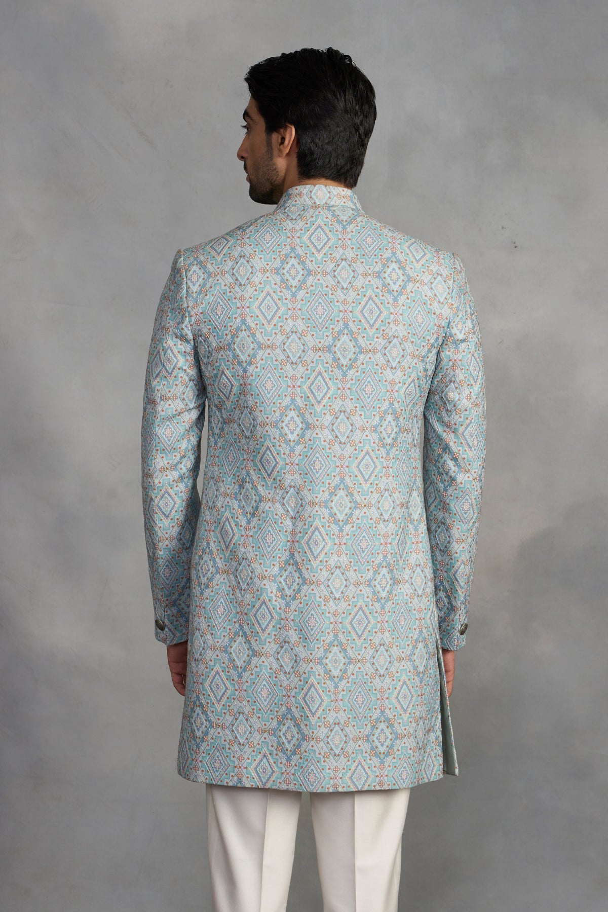 Gargee Designer's Mureed Aqua Indowestern Set Gargee