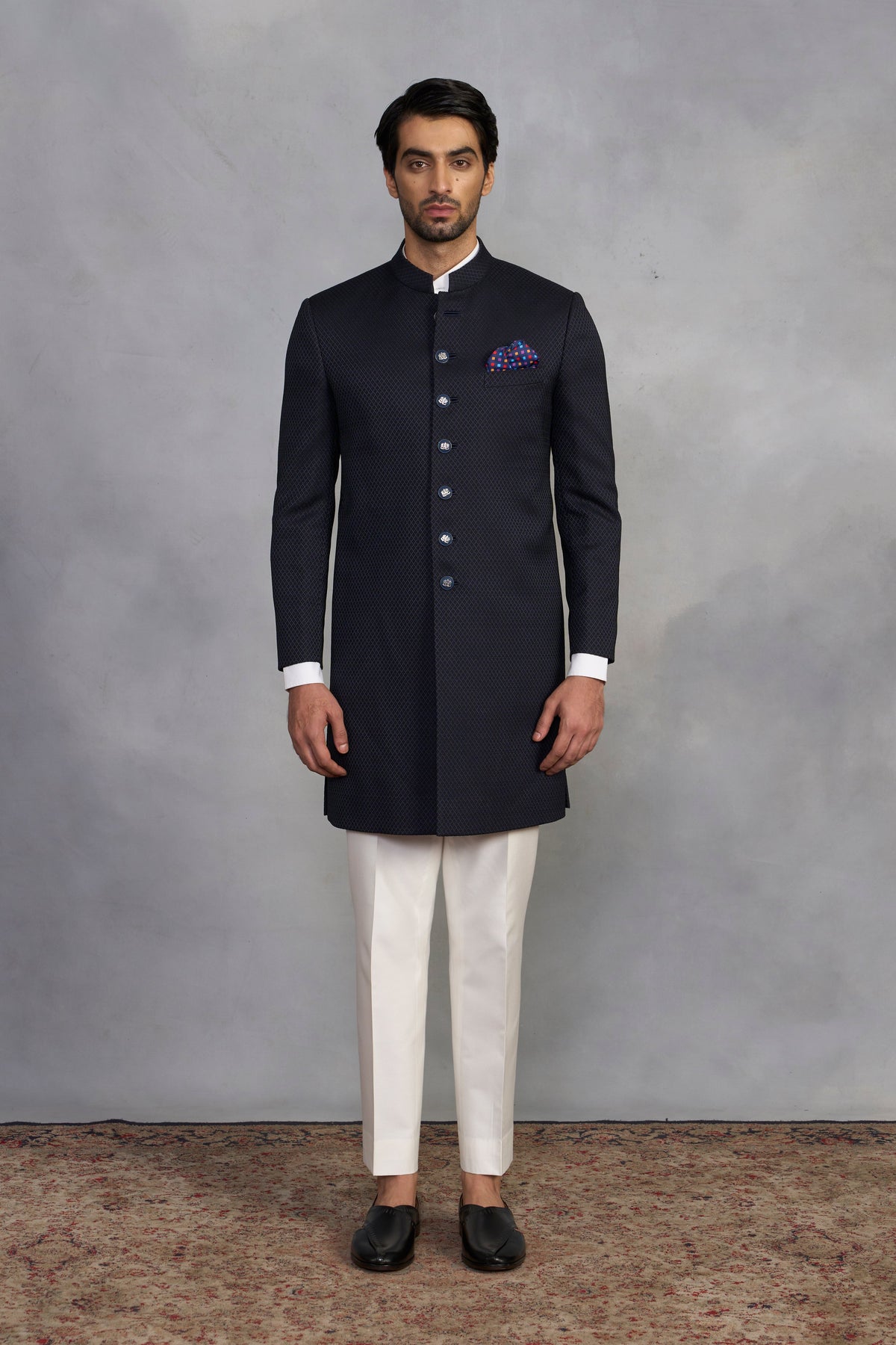 Gargee Designer's Mehmaan Blue Indowestern Set Gargee