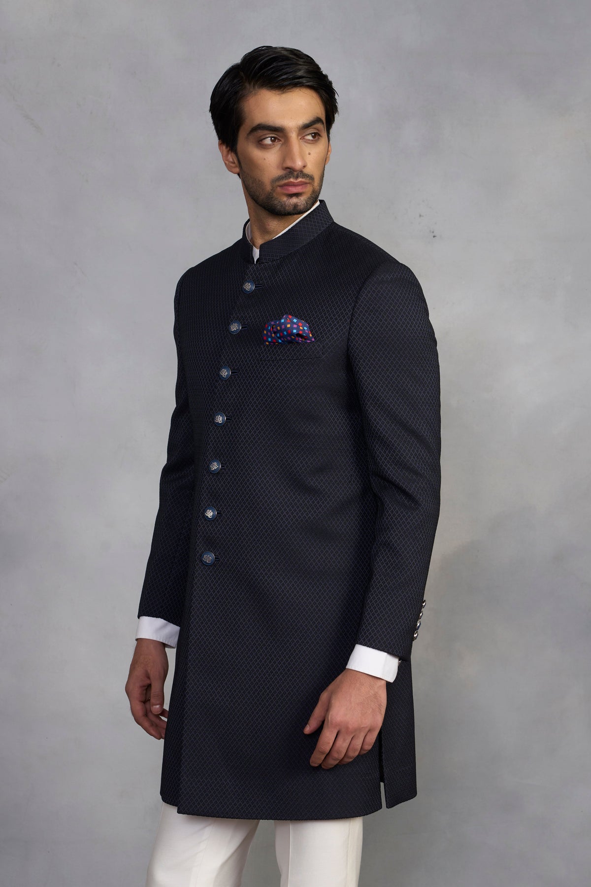 Gargee Designer's Mehmaan Blue Indowestern Set Gargee
