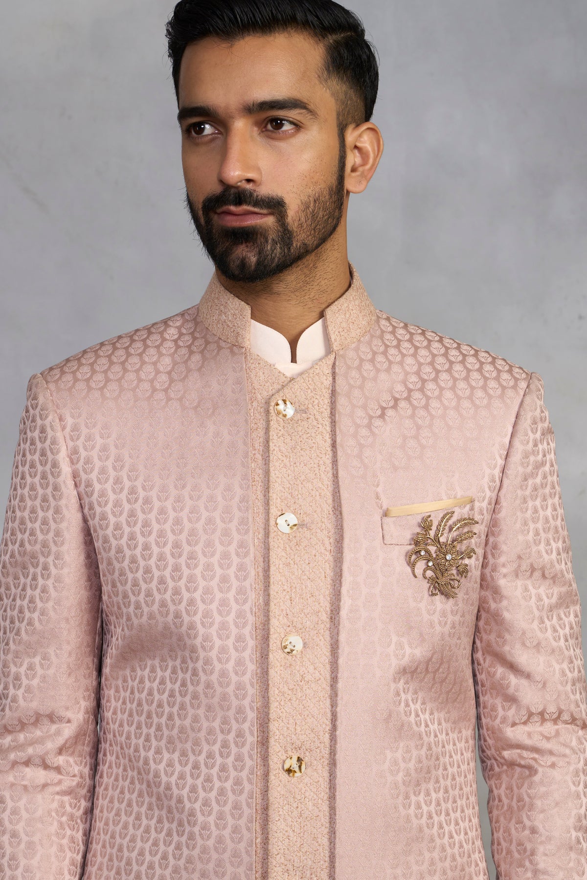 Gargee Designer's Khushnuma Peach Indowestern Gargee