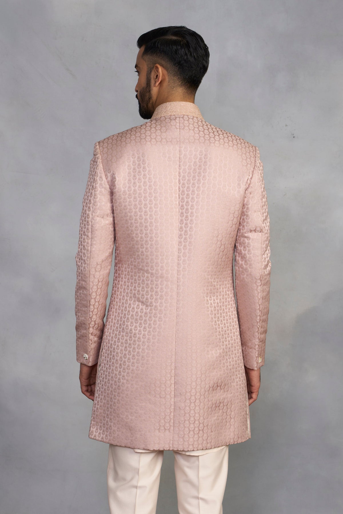 Gargee Designer's Khushnuma Peach Indowestern Gargee