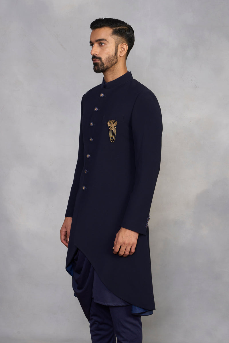 Gargee Designer's Saaya Navy Indowestern Set Gargee