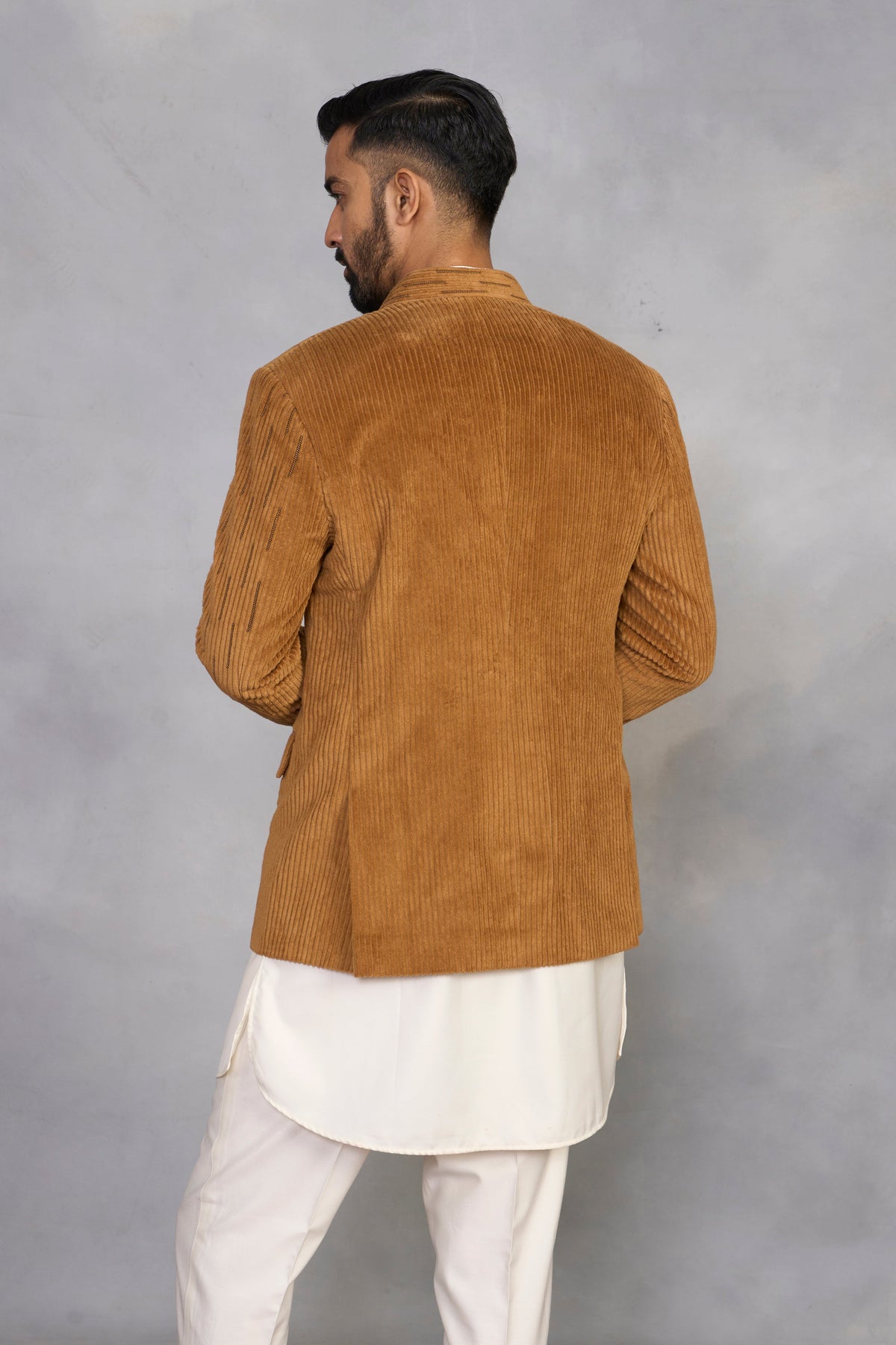 Gargee Designer's Ashk Camel Jodhpuri Set Gargee