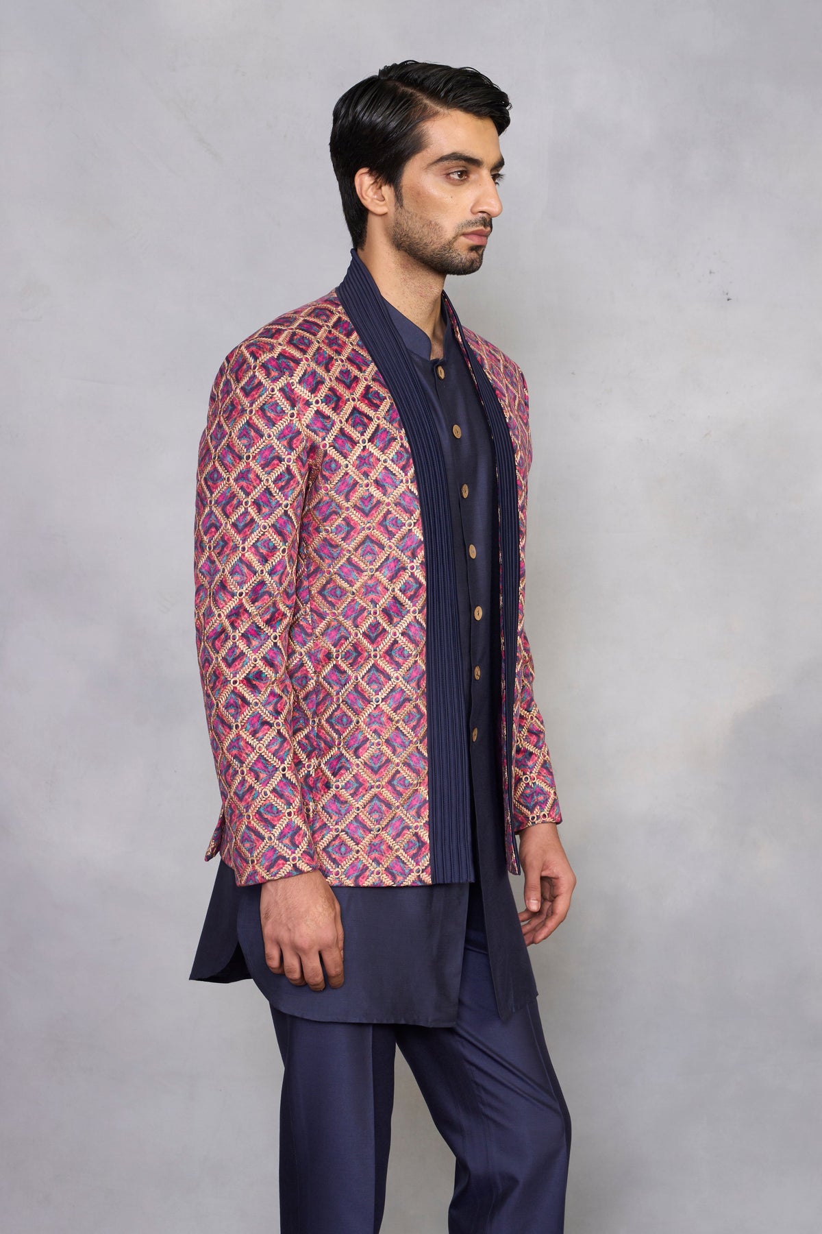 Gargee Designer's Sohbat Pink Jodhpuri Set Gargee