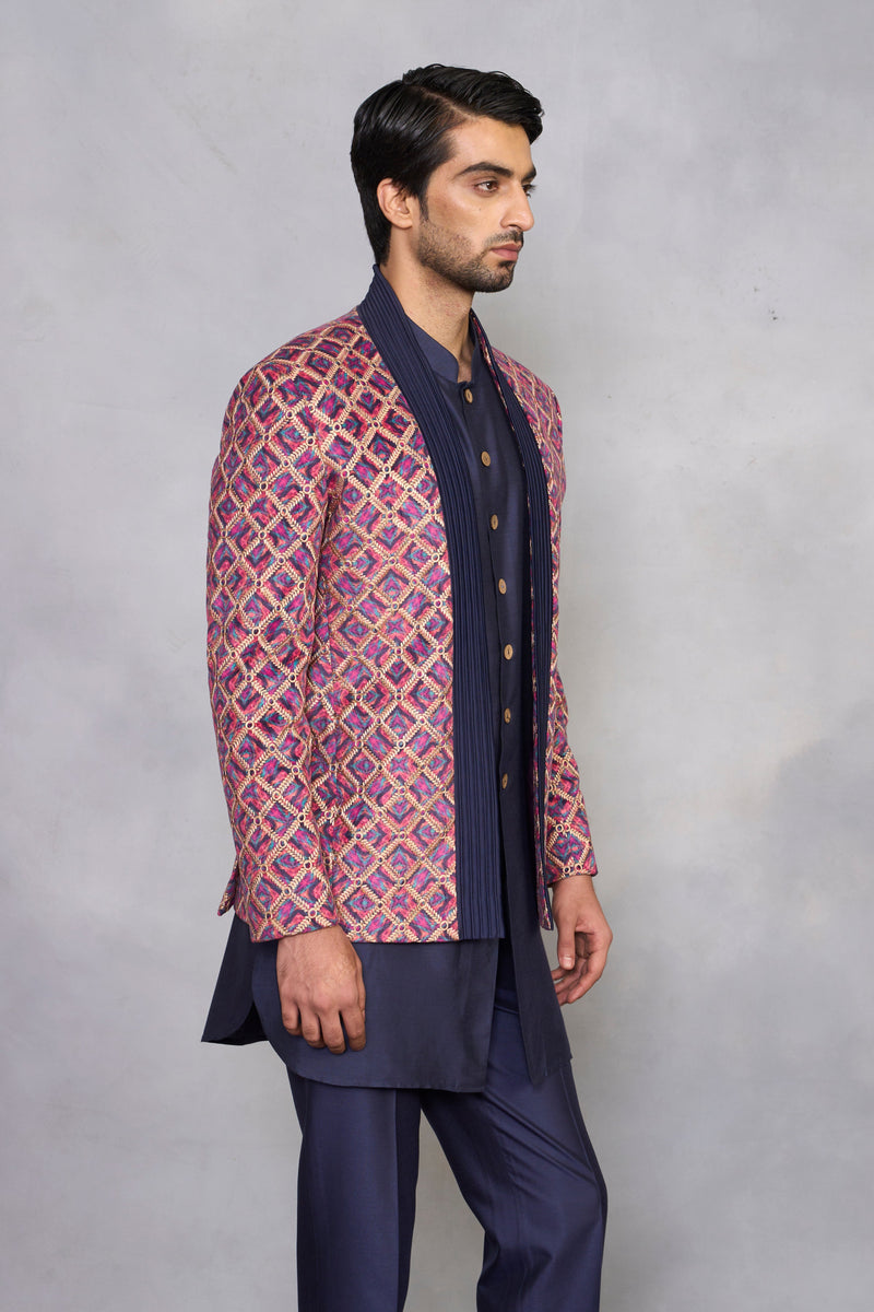 Gargee Designer's Sohbat Pink Jodhpuri Set Gargee