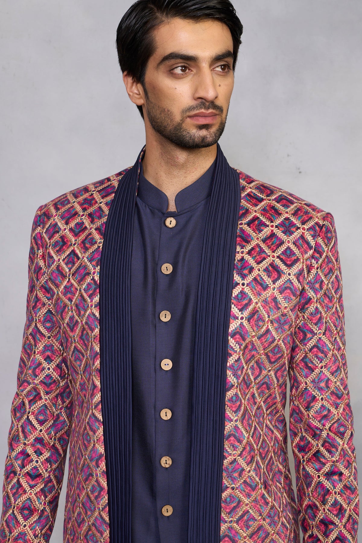 Gargee Designer's Sohbat Pink Jodhpuri Set Gargee