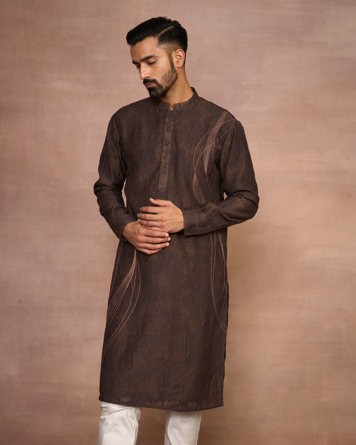 Gargee Designer's Aashiyana Brown Kurta Set Gargee