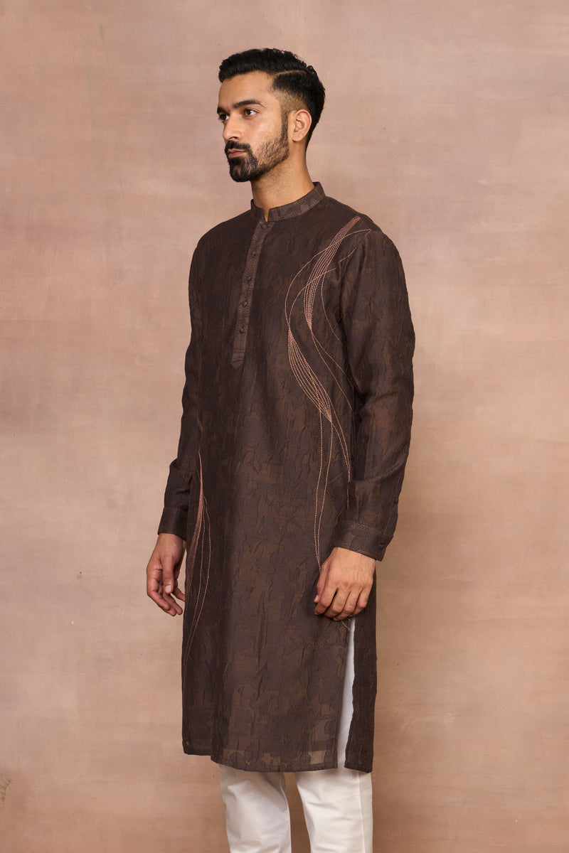 Gargee Designer's Aashiyana Brown Kurta Set Gargee