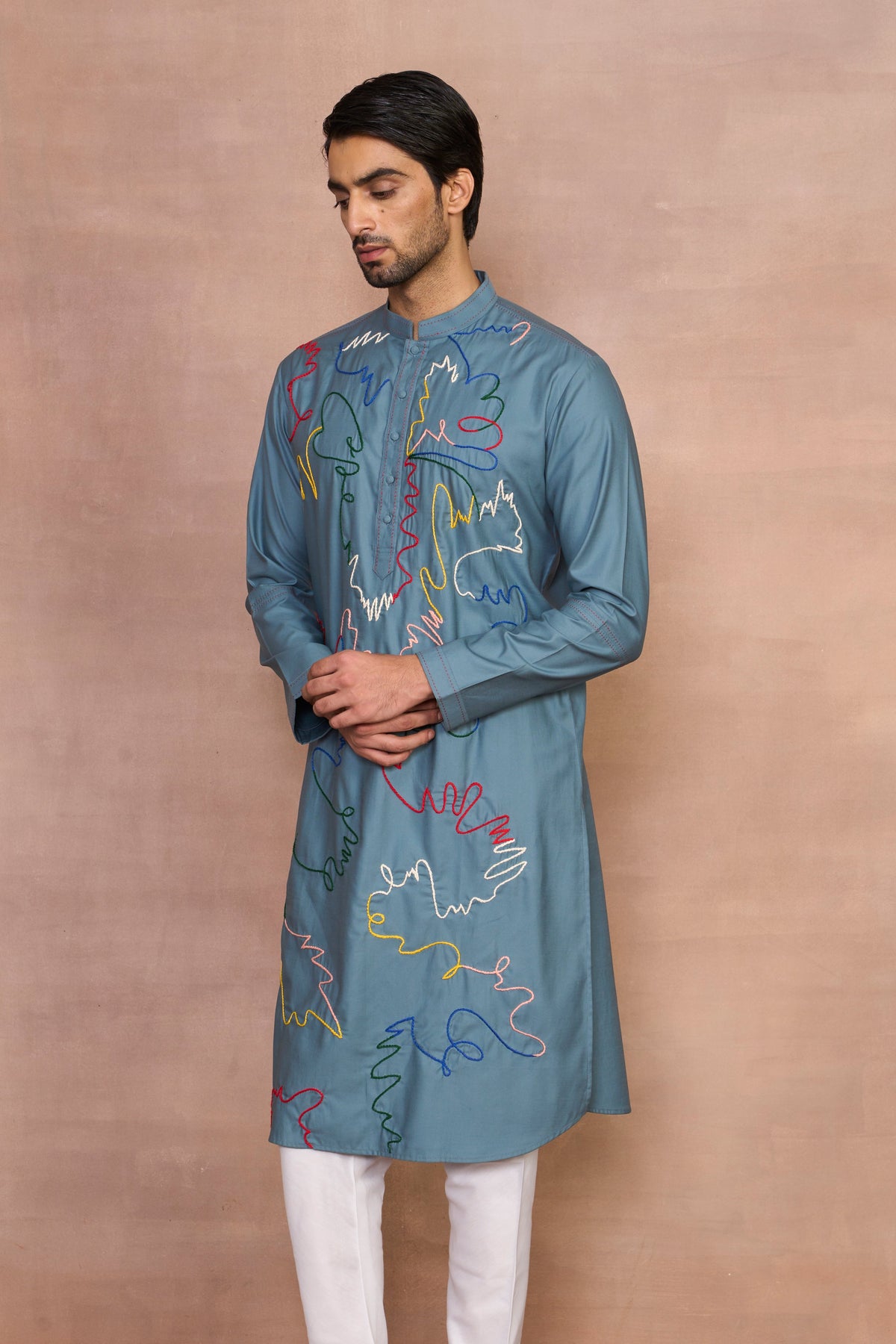 Gargee Designer's Parchai Multicolor Kurta Set Gargee