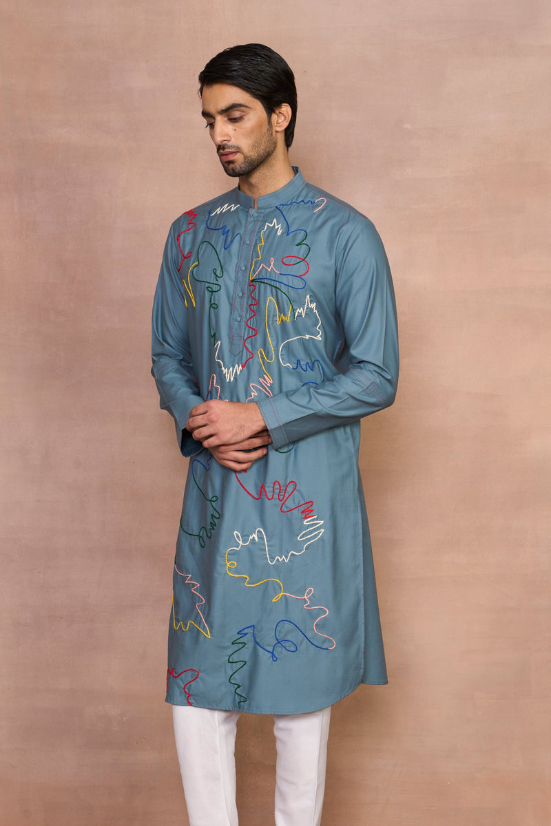 Gargee Designer's Parchai Multicolor Kurta Set Gargee