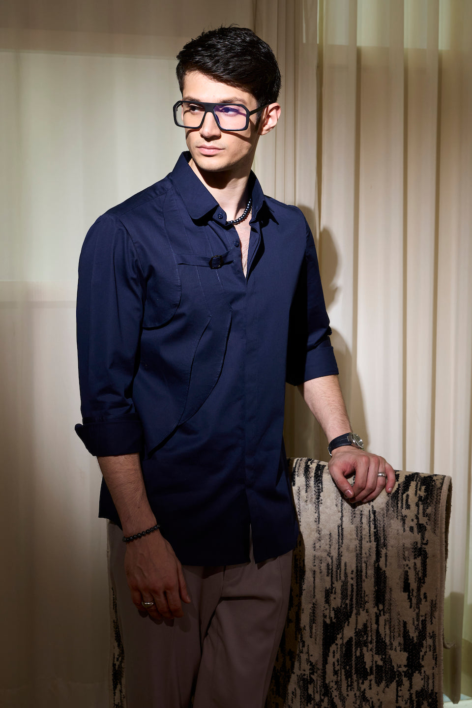 Gargee Designer's Midnight Urban Buckle Shirt Gargee