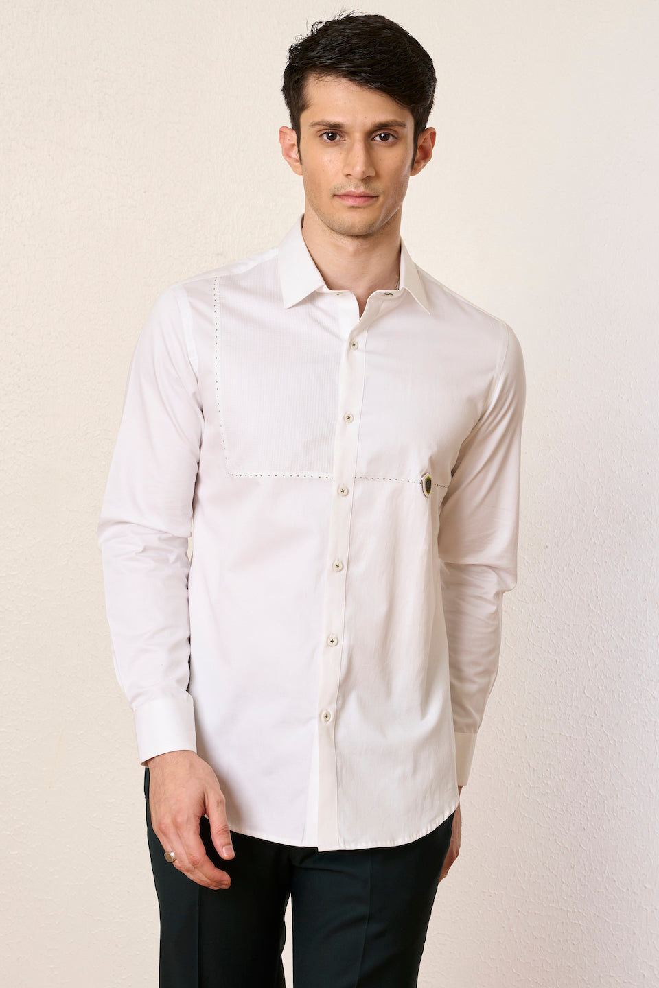 Gargee Designer's White Yoke Debonair Shirt Gargee