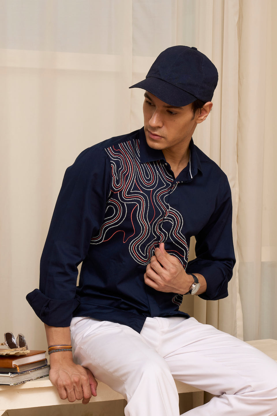 Gargee Designer's Blue Organic Yoke Shirt Gargee