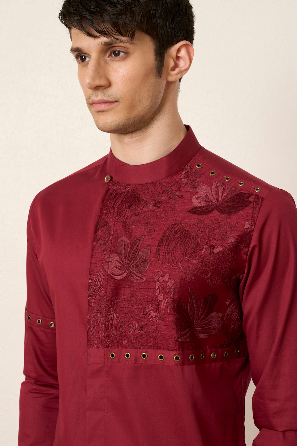 Gargee Designer's Textured Cherry Blossam Shirt Gargee