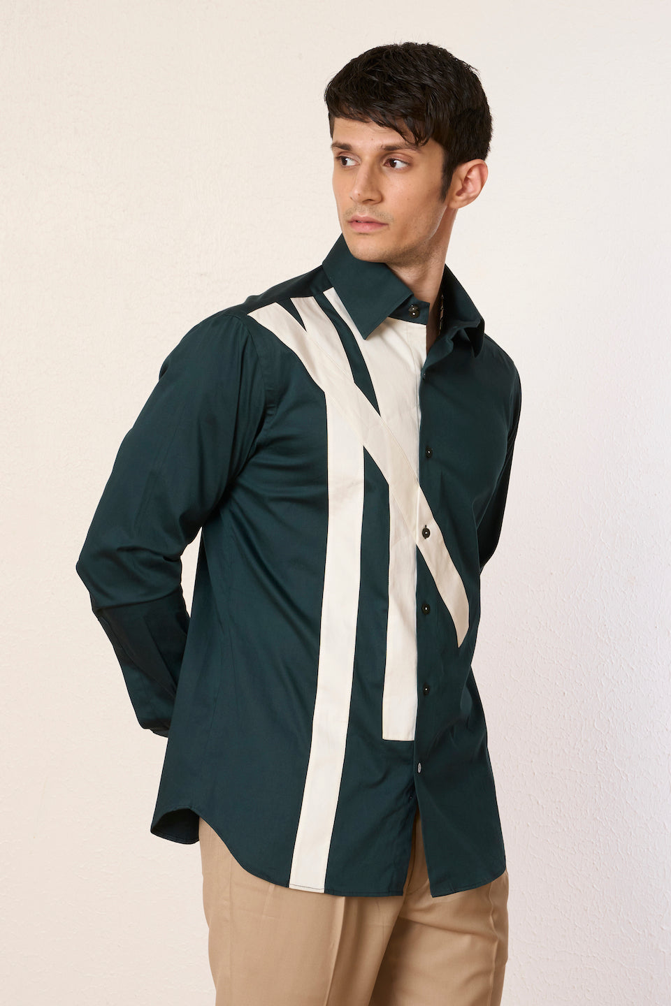 Gargee Designer's Emerald Cross Patch Shirt Gargee