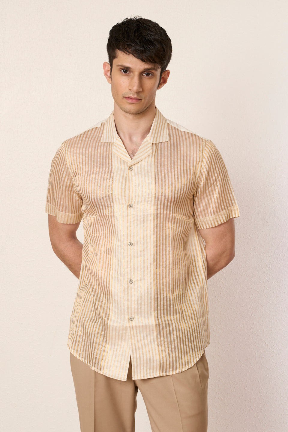 Gargee Designer's Gold Festive Camp Shirt Gargee