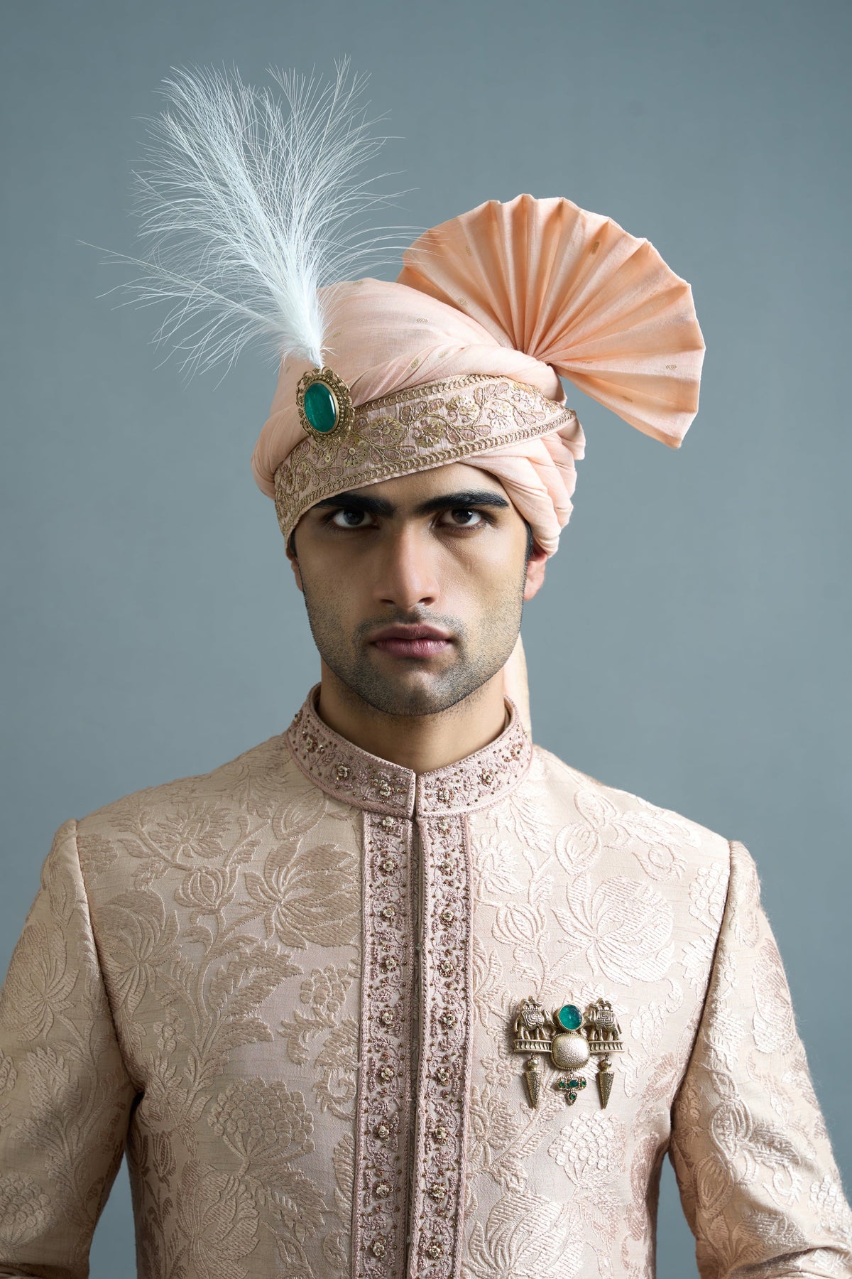 Gargee Designers Raghav Peach Sherwani Gargee