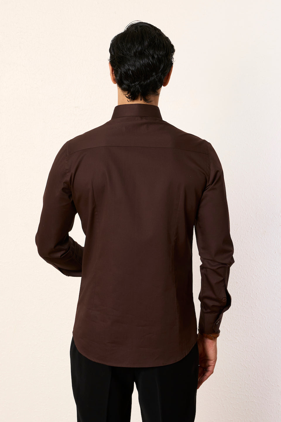 Gargee Designer's Brown Leaf Embroidered Shirt Gargee