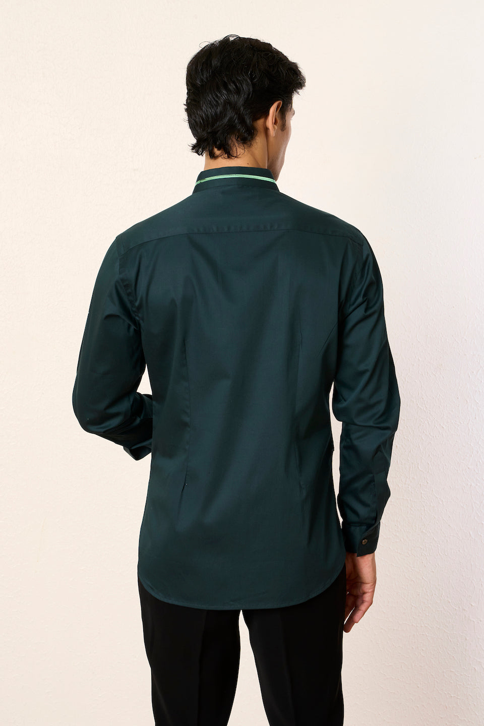 Gargee Designer's Green Glare Streak Shirt Gargee