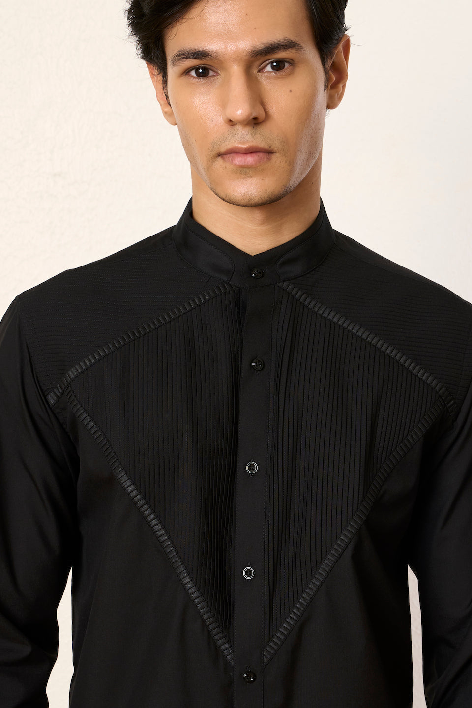 Gargee Designer's Black Pleat Please Shirt Gargee