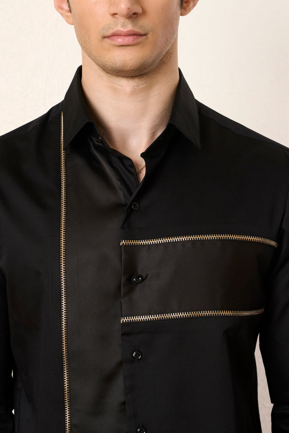 Gargee Designer's Black Chain Drop Shirt Gargee