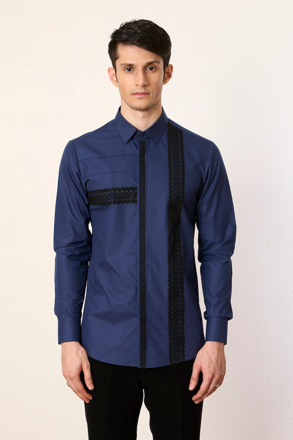 Gargee Designer's Midnight XY Lace Shirt Gargee