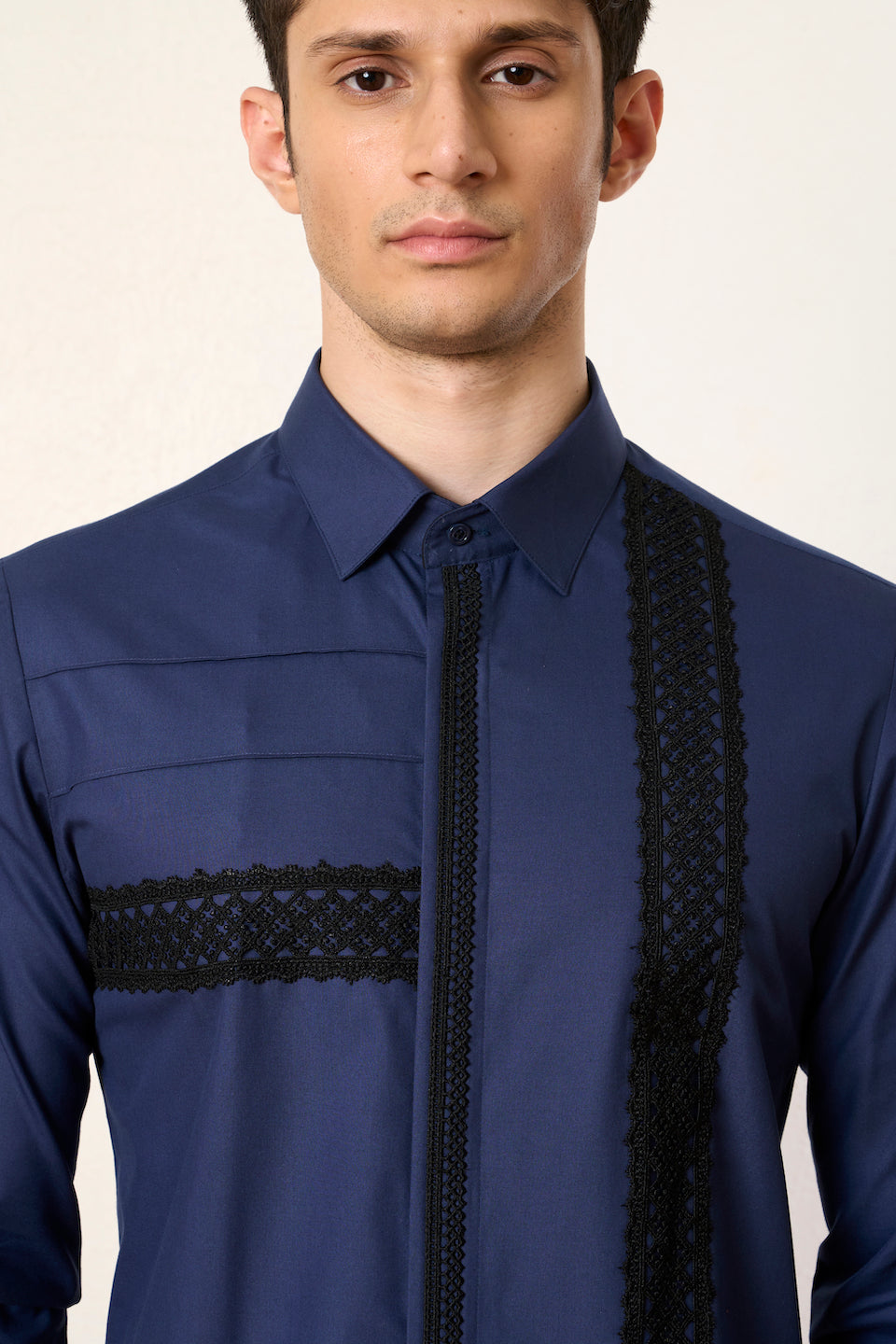 Gargee Designer's Midnight XY Lace Shirt Gargee