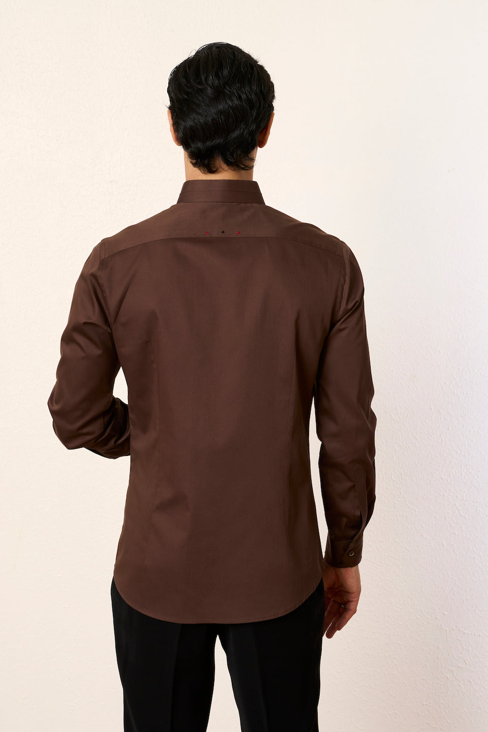 Gargee Designer's Brown Star Threadwork Shirt Gargee