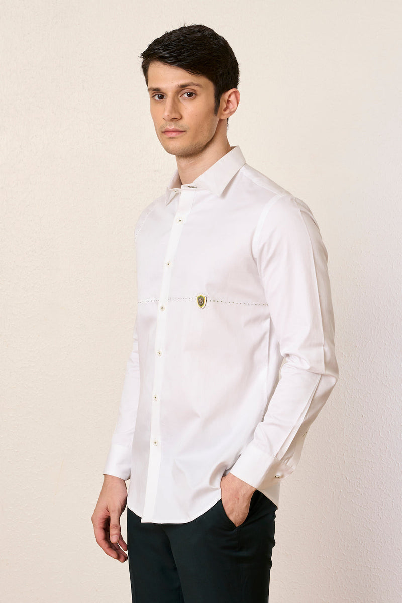 Gargee Designer's White Yoke Debonair Shirt Gargee