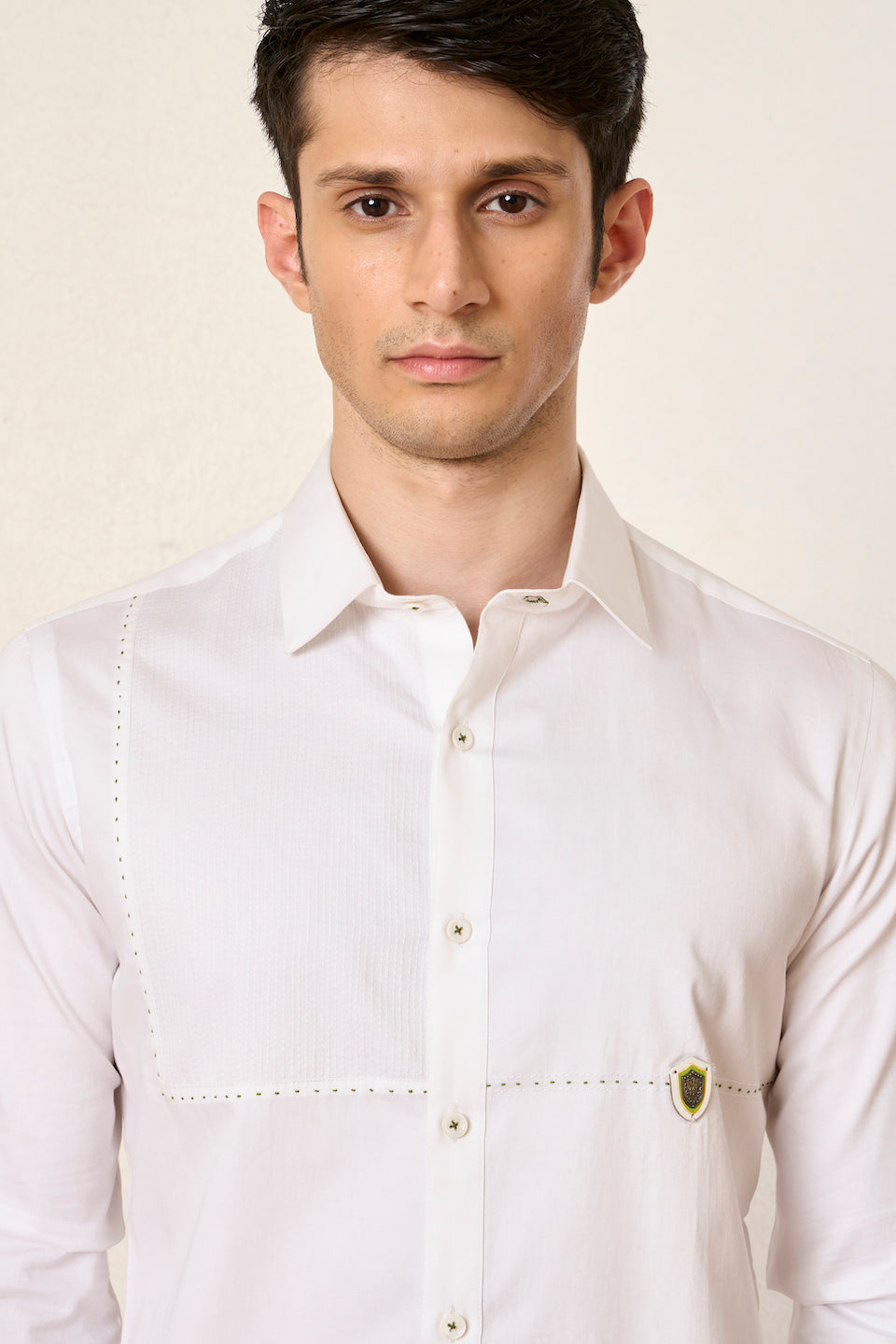 Gargee Designer's White Yoke Debonair Shirt Gargee