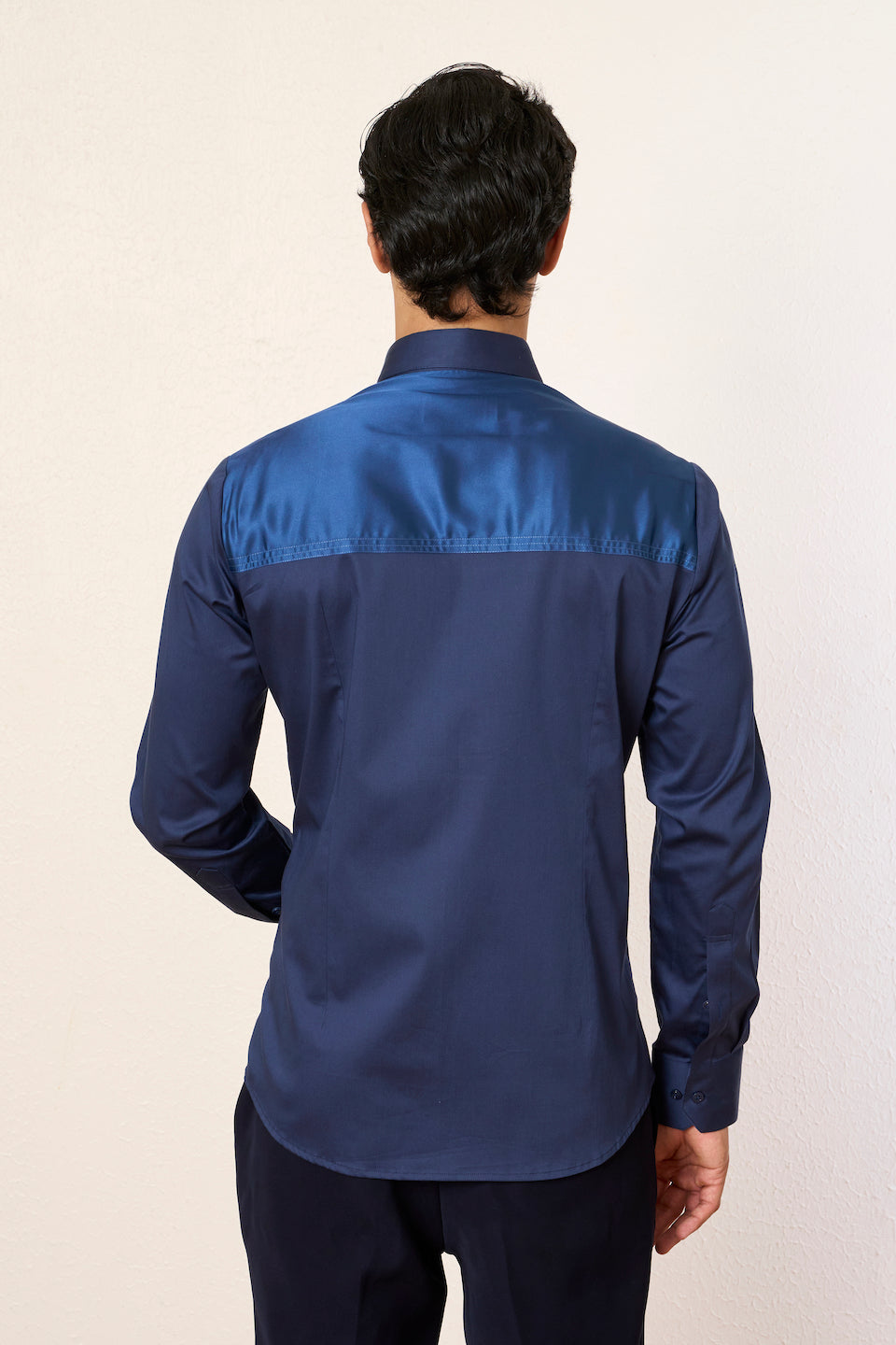 Gargee Designer's Cobalt Chain Drape Shirt Gargee