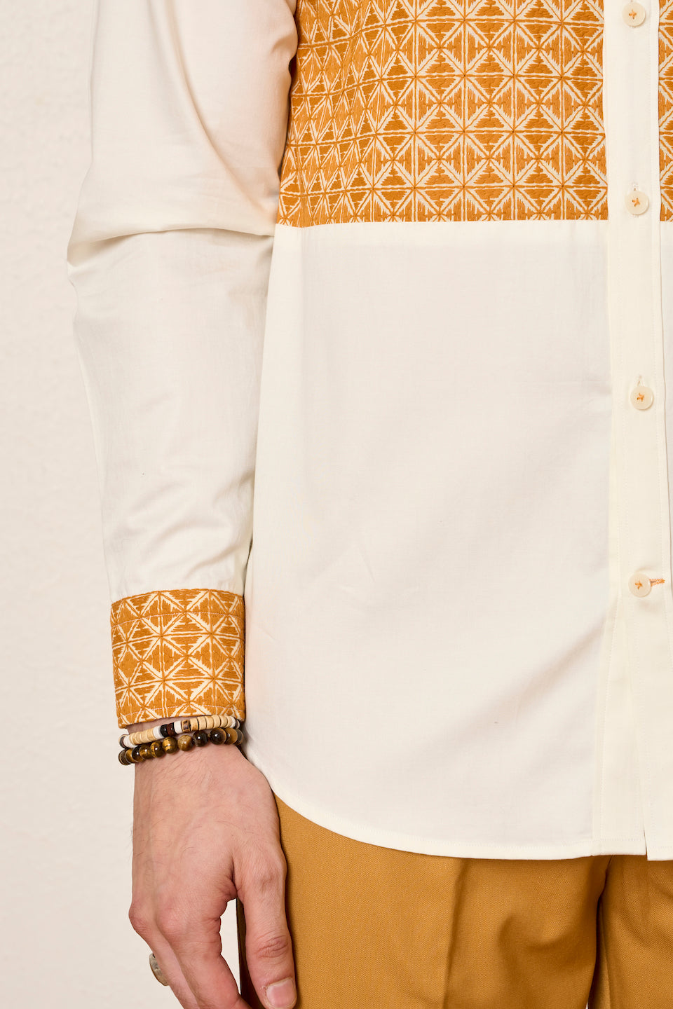 Gargee Designer's White Trinity Patch Shirt Gargee