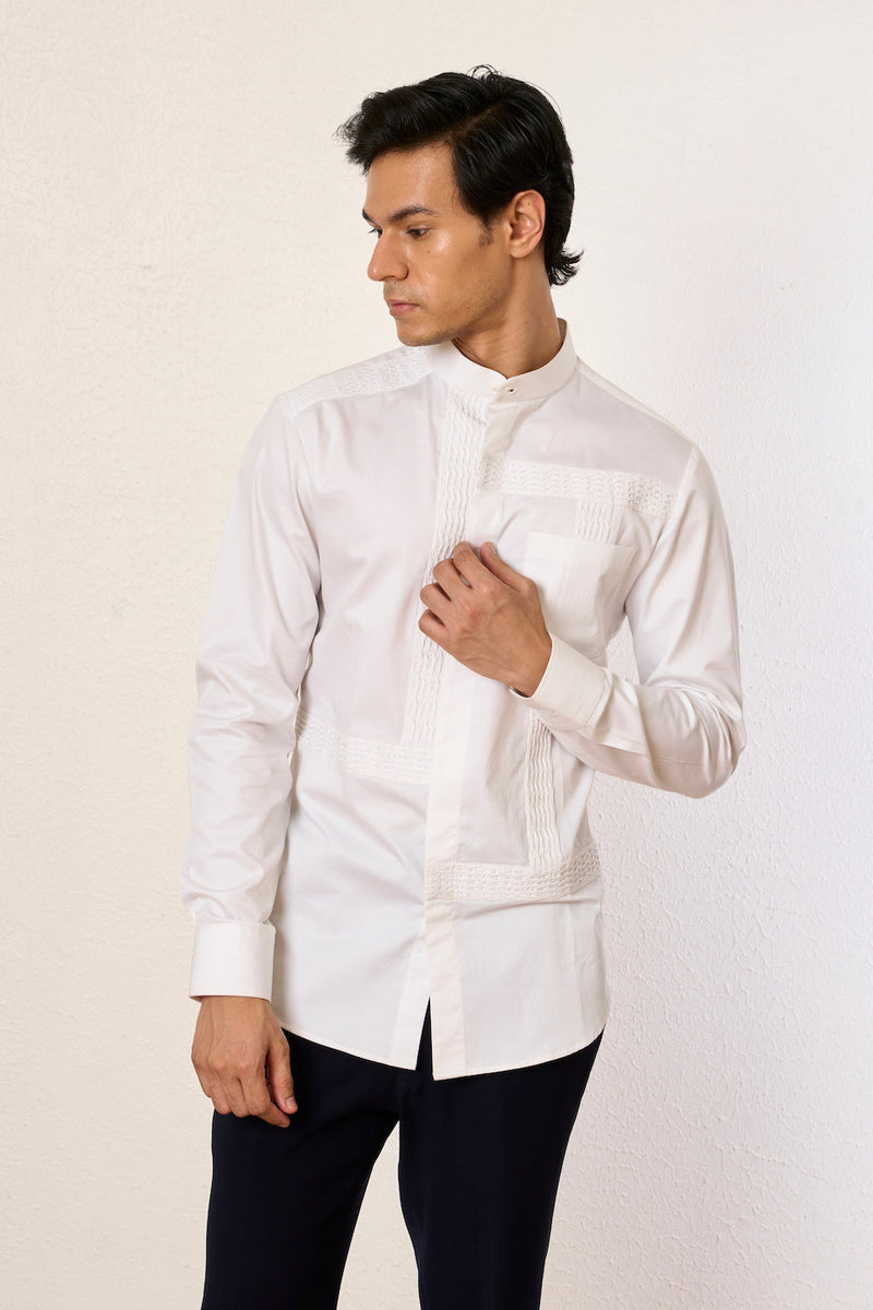 Gargee Designer's Black Tucked Spruce Shirt Gargee
