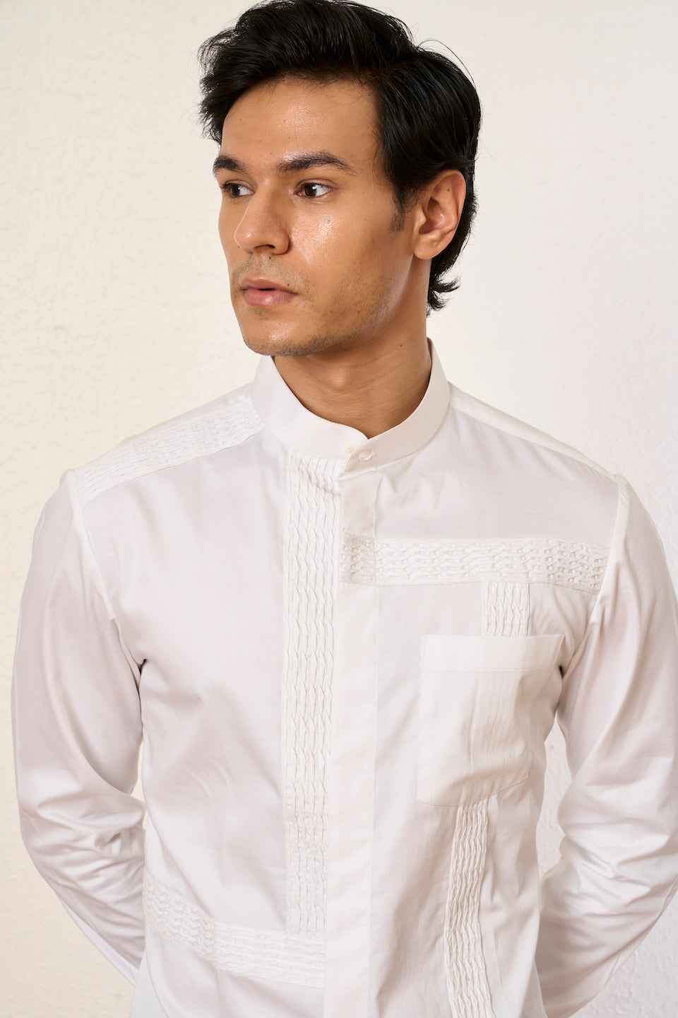 Gargee Designer's Black Tucked Spruce Shirt Gargee
