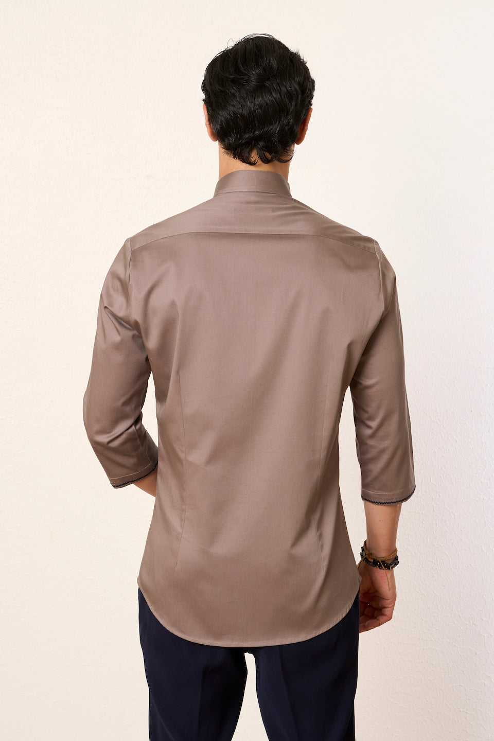 Gargee Designer's Champagne Satin Van Gogh Shirt Gargee