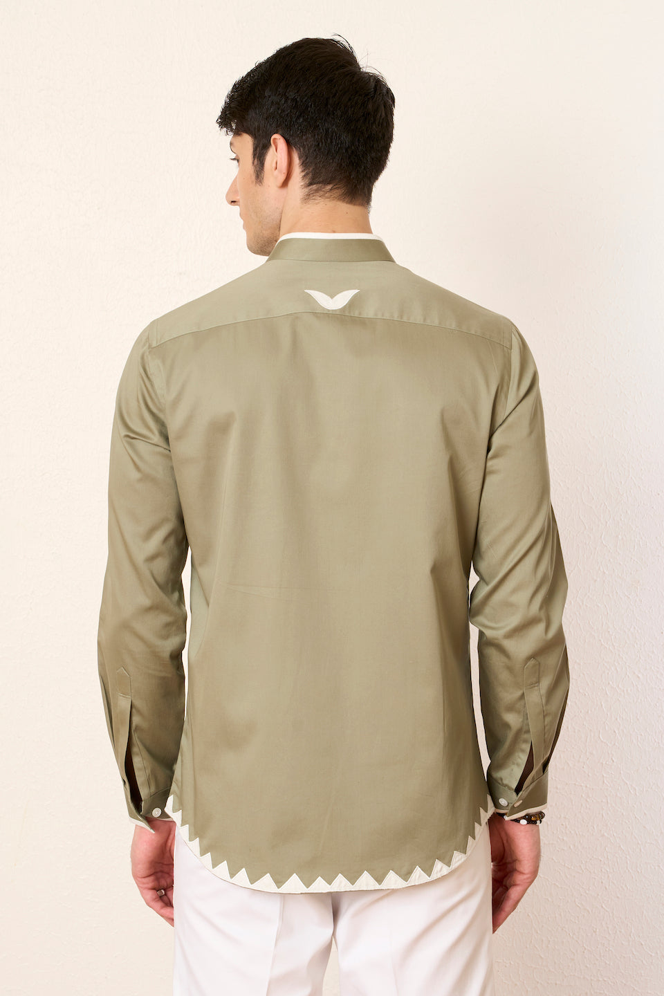 Gargee Designer's Sage Applique Leaflet Shirt Gargee