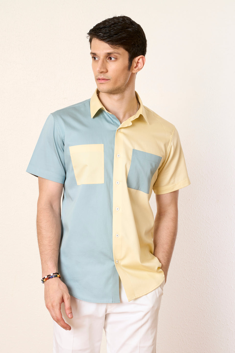 Gargee Designer's Teal Colorblock Equity Shirt Gargee