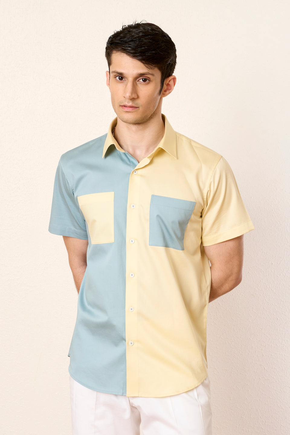 Gargee Designer's Teal Colorblock Equity Shirt Gargee
