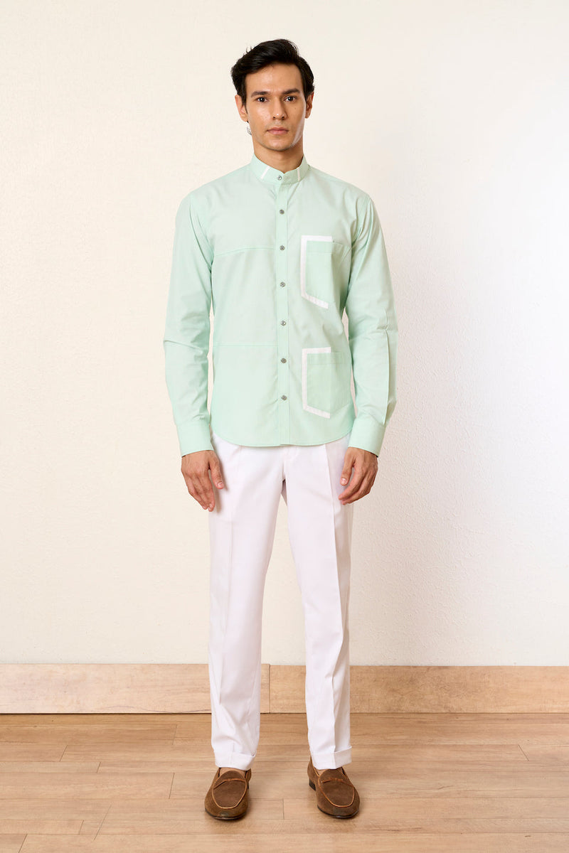 Gargee Designer's Mint Dual Pocket Shirt Gargee