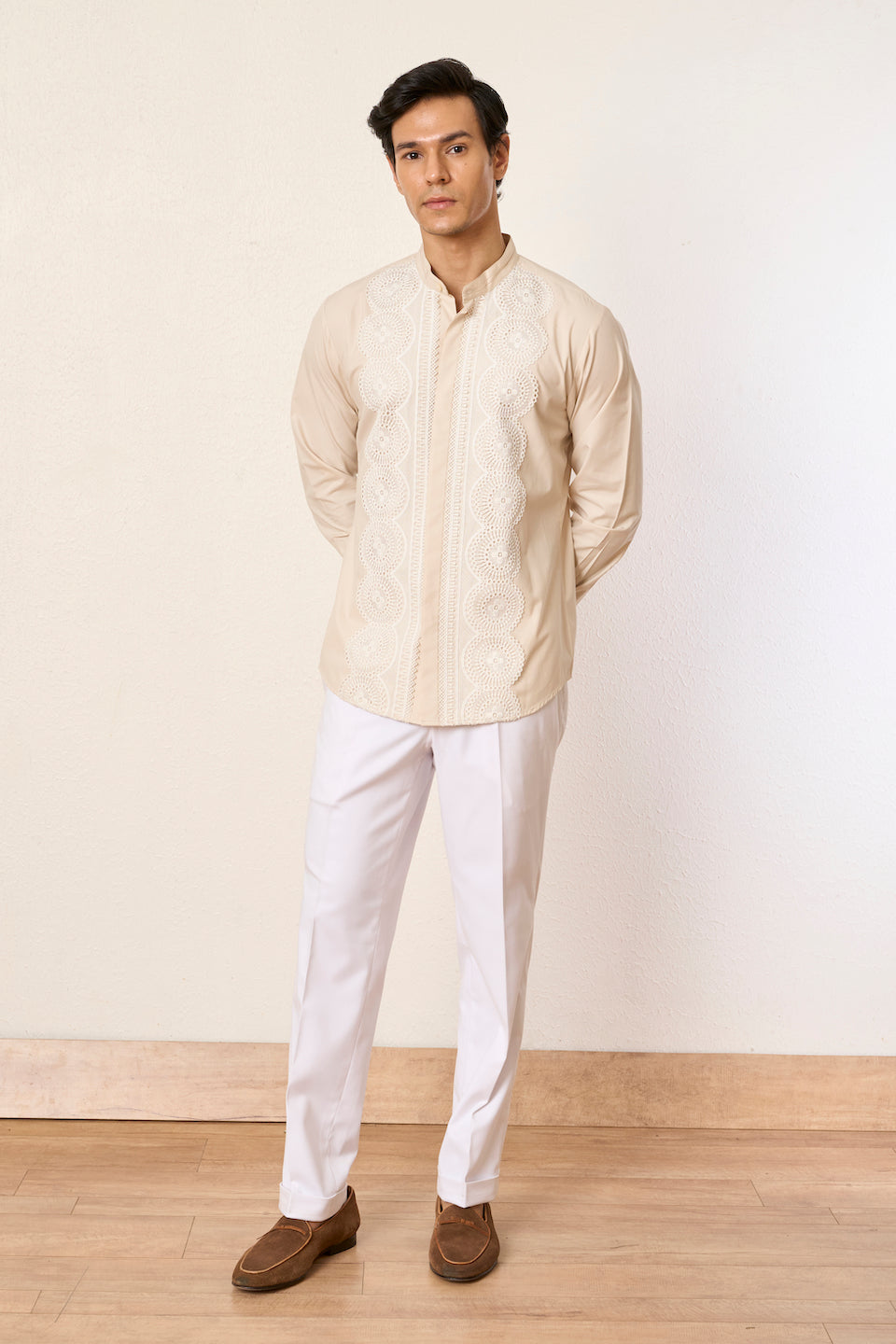 Gargee Designer's Latte Lace Linear Shirt Gargee