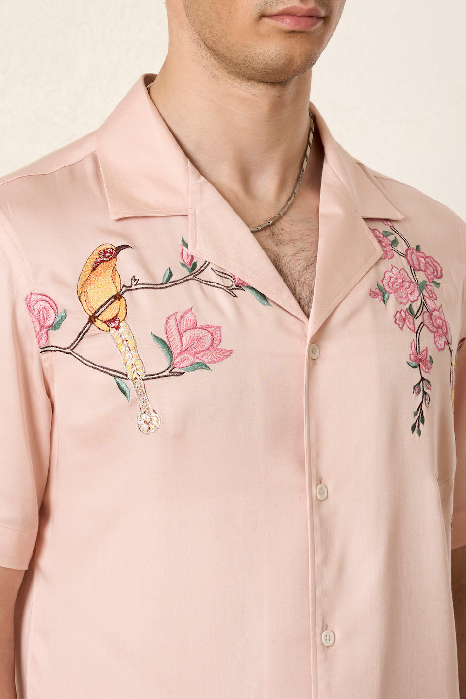 Gargee Designer's Peach Tropical Beach Shirt Gargee