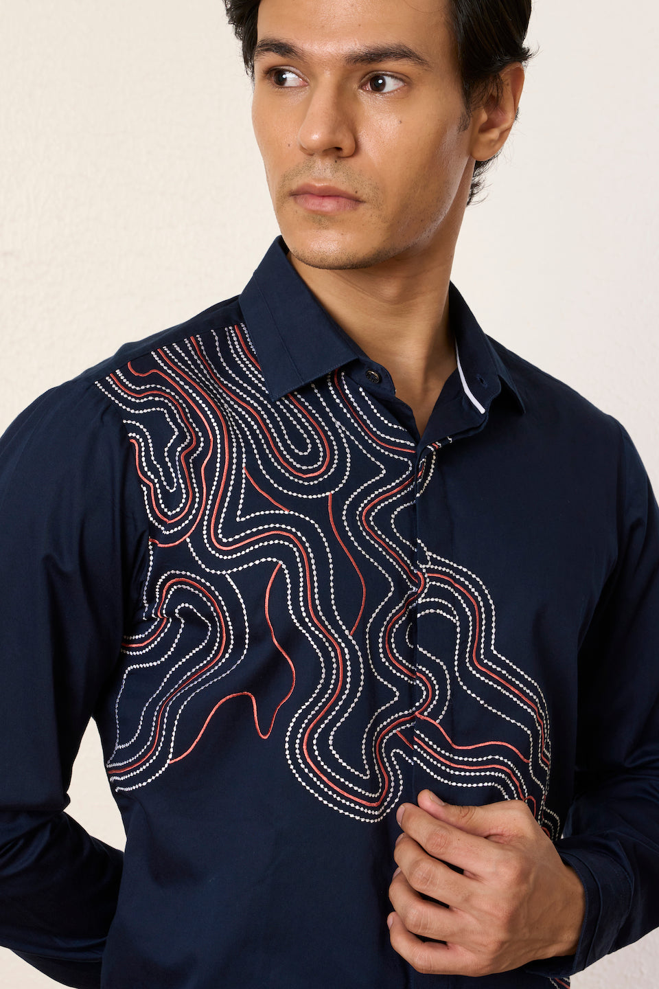 Gargee Designer's Blue Organic Yoke Shirt Gargee
