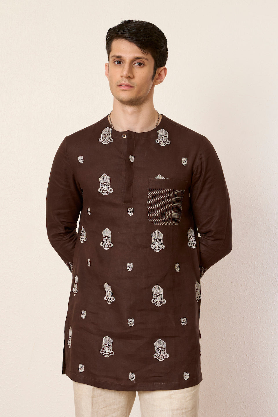 Gargee Designer's Brown Tribal Boutique Shirt Gargee