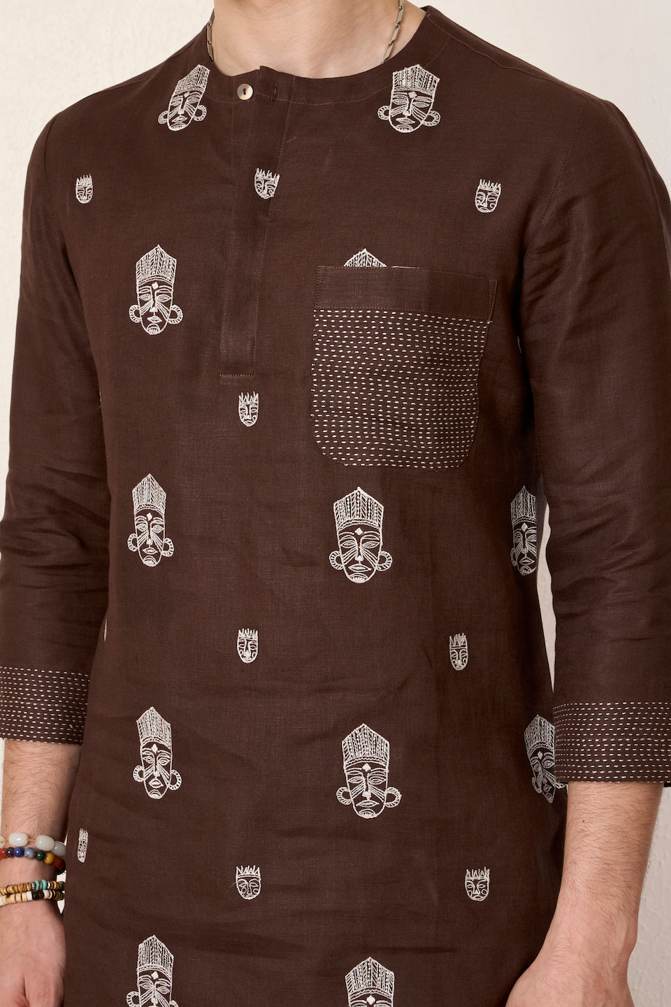 Gargee Designer's Brown Tribal Boutique Shirt Gargee