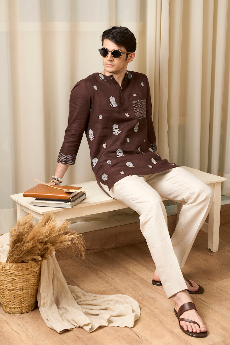 Gargee Designer's Brown Tribal Boutique Shirt Gargee
