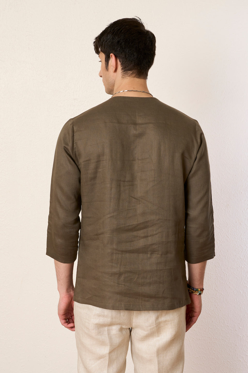 Gargee Designer's Olive Off-balance Kurta Shirt Gargee