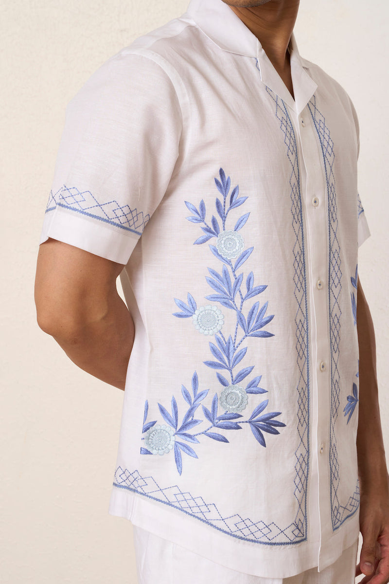 Gargee Designer's White Urban Petal Shirt Gargee