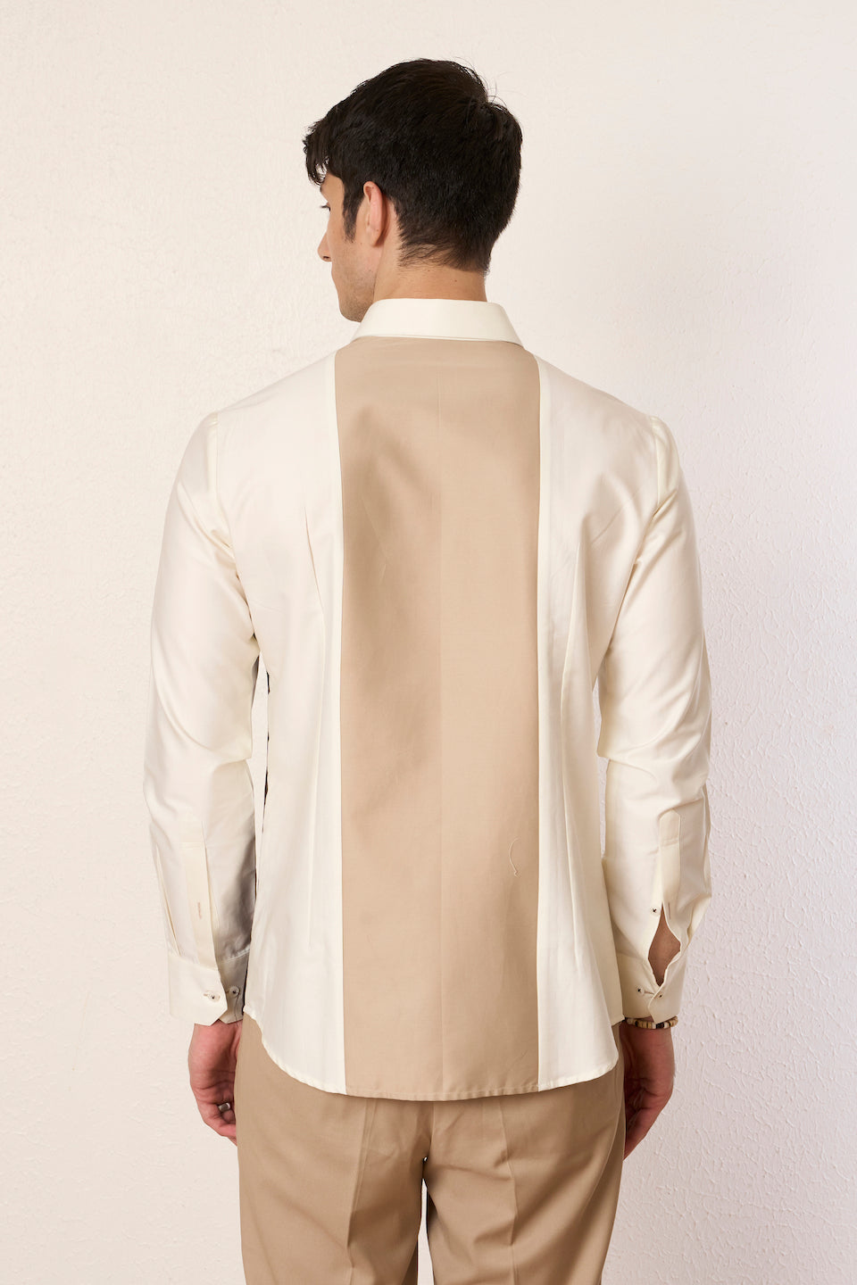 Gargee Designer's Brown Utility Color Block Shirt Gargee