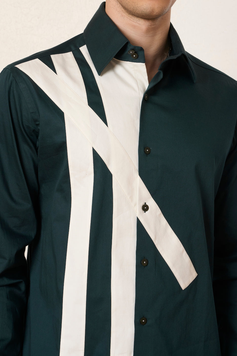 Gargee Designer's Emerald Cross Patch Shirt Gargee