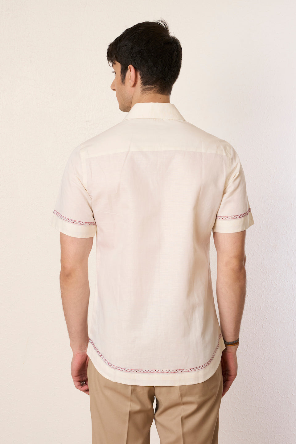 Gargee Designer's Ivory Cherry Camp Shirt Gargee